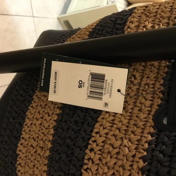 Ralph Lauren Crocheted Shoulder bag Navy/ beige - Picture 4 of 4